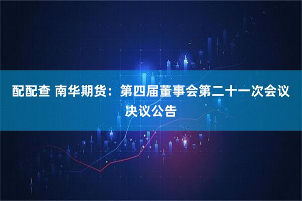 配配查 南华期货：第四届董事会第二十一次会议决议公告